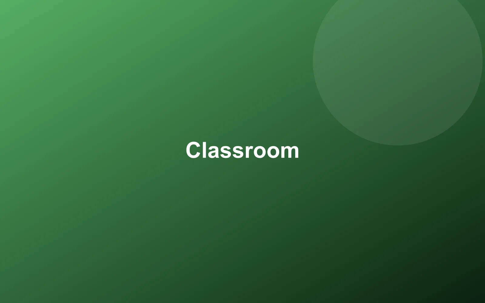 Life at the centre: Classroom