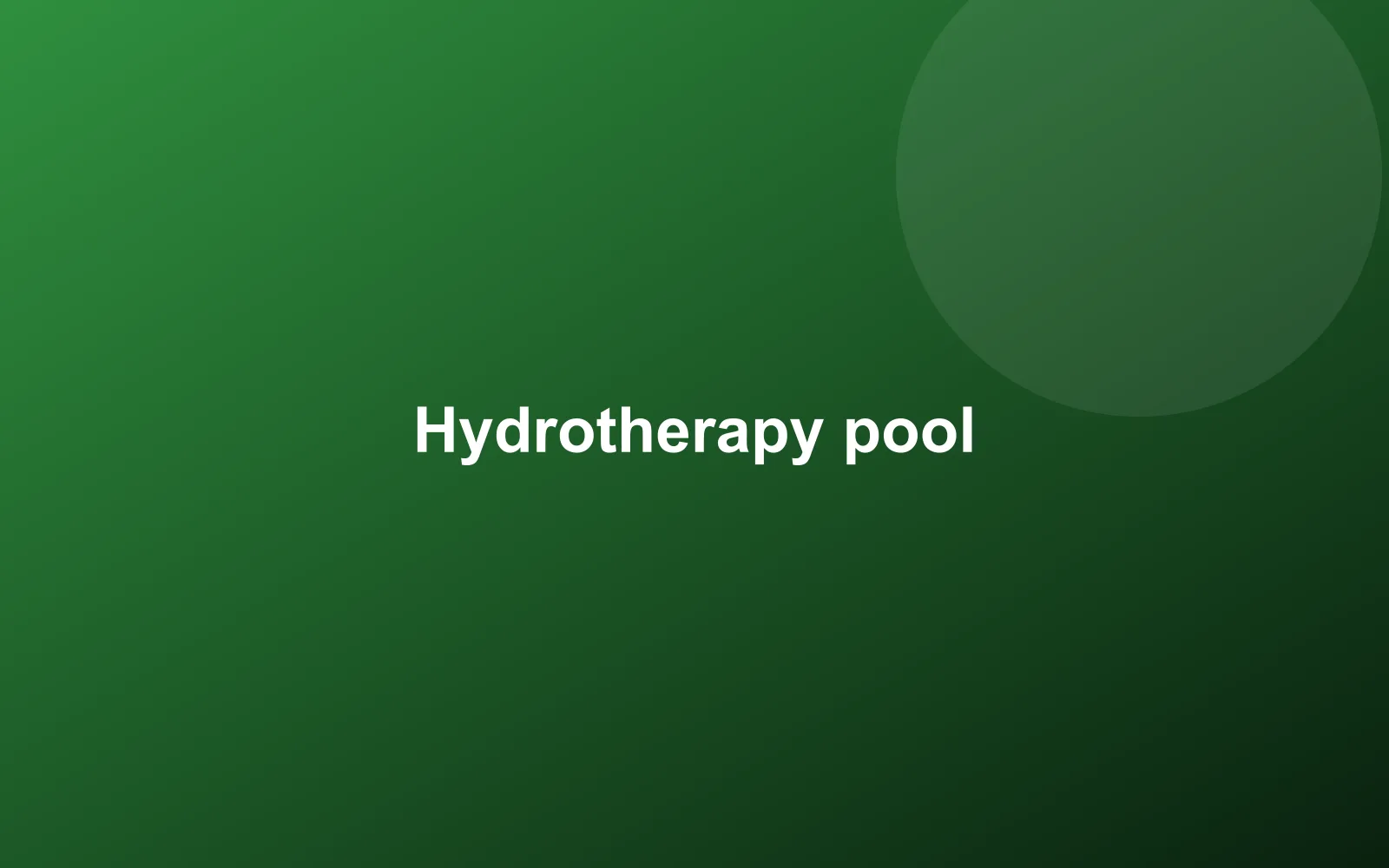 New hydrotherapy pool opens at the centre